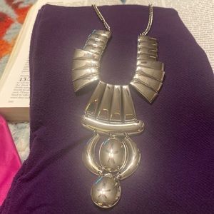 Silver necklace,